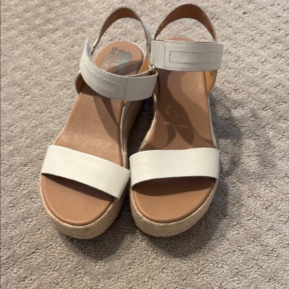 Women's Sorel white espadrille Sandals